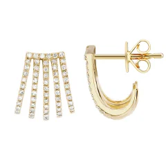 14KT DIAMOND FASHION EARRINGS D.27-YG