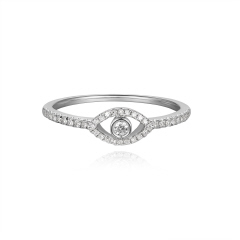 14KT DIAMOND EYE RING D.18